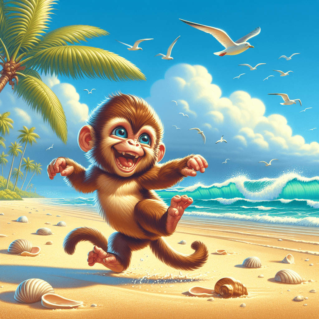 monkey at the beach